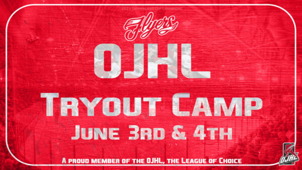 Flyers announce OJHL Tryout Camp