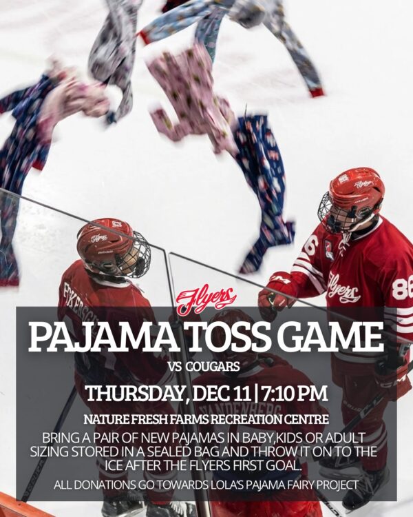 Flyers Host Pajama and Teddy Bear Toss Night on December 11th